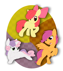 Size: 2381x2710 | Tagged: safe, artist:batlover800, apple bloom, scootaloo, sweetie belle, g4, high res