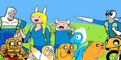 Size: 800x400 | Tagged: safe, diamond dog, adventure time, cake the cat, crossover, fantastic four, finn the human, fionna the human, jake the dog, kamen rider, male, multiverse, nightmare fuel, ponified, riderman, the thing (marvel)