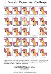 Size: 706x1023 | Tagged: safe, scootaloo, ask terry, g4, 25 expressions, meme, stock vector, terry, you tried