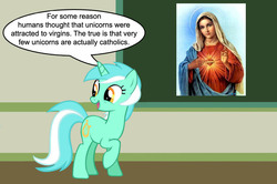 Size: 887x588 | Tagged: safe, lyra heartstrings, g4, catholicism, chalkboard, grammar error, human studies101 with lyra, meme, virgin mary