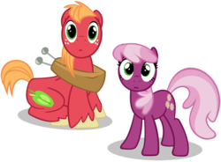 Size: 2343x1728 | Tagged: safe, artist:rayne-feather, big macintosh, cheerilee, earth pony, pony, g4, hearts and hooves day (episode), female, hearts and hooves day, male, mare, simple background, stallion, transparent background, vector