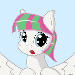 Size: 2000x2000 | Tagged: safe, artist:colgatefim, blossomforth, pony, g4, female, high res, simple background, solo