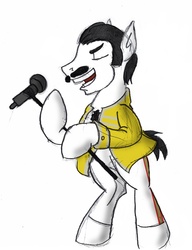 Size: 757x986 | Tagged: safe, artist:tateshaw, freddie mercury, ponified