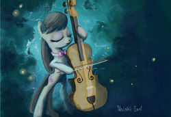 Size: 1342x916 | Tagged: dead source, safe, artist:nayshie, octavia melody, earth pony, pony, g4, cello, female, musical instrument, solo