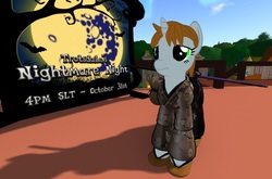 Size: 1479x977 | Tagged: safe, oc, oc only, oc:littlepip, pony, unicorn, fallout equestria, clothes, costume, fanfic, fanfic art, female, hooves, horn, mare, nightmare night, samurai, second life, solo, trotsdale