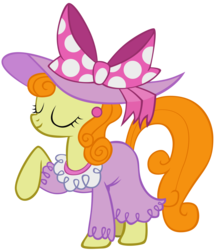 Size: 1970x2290 | Tagged: safe, artist:liggliluff, carrot top, golden harvest, earth pony, pony, g4, clothes, dress, female, mare, show accurate, simple background, solo, transparent background, vector