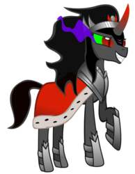 Size: 620x800 | Tagged: safe, artist:megaman295, king sombra, g4, season 3, the crystal empire, female, queen umbra, rule 63, simple background, solo, transparent background