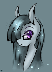 Size: 897x1233 | Tagged: dead source, safe, artist:inkytophat, marble pie, earth pony, pony, g4, bust, female, glasses, solo