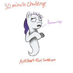 Size: 1024x1024 | Tagged: safe, artist:short-fuse, rarity, ghost, ghost pony, pony, g4, 30 minute art challenge, bad haircut, derp, solo