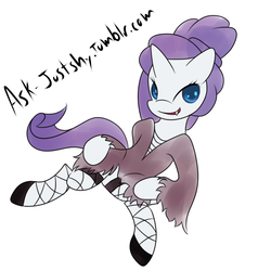 Size: 800x800 | Tagged: safe, artist:flailingandflailing, rarity, pony, vampire, g4, 30 minute art challenge, costume, solo