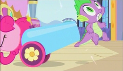 Size: 720x415 | Tagged: safe, screencap, pinkie pie, spike, g4, season 3, the crystal empire