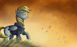 Size: 1800x1100 | Tagged: safe, artist:turbosolid, derpy hooves, pegasus, pony, g4, clothes, female, hoodie, mare