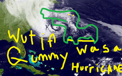 Size: 620x387 | Tagged: safe, gummy, g4, exploitable meme, hurricane, hurricane sandy, meme, wut if gummy wuz a meme