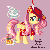 Size: 200x200 | Tagged: safe, artist:pix3m, fluttershy, snail, g4, crossover, gif, hat, mantle, maplestory, non-animated gif, pixel art