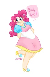 Size: 590x900 | Tagged: safe, artist:xxdaimonxx, pinkie pie, human, g4, chubby, fat, humanized, pudgy pie