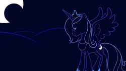 Size: 1920x1080 | Tagged: dead source, safe, artist:coldbrony, princess luna, pony, g4, female, s1 luna, solo, wallpaper