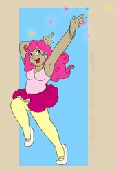 Size: 499x740 | Tagged: safe, artist:kristaia, pinkie pie, human, g4, humanized