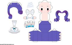 Size: 1180x738 | Tagged: safe, artist:pkness012364, rarity, human, g4, clothes, dress, humanized, panties, papercraft, solo, underwear, white underwear