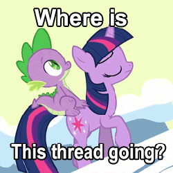 Size: 256x256 | Tagged: safe, edit, edited screencap, screencap, spike, twilight sparkle, dragon, pony, g4, season 1, winter wrap up, animated, caption, cropped, dragons riding ponies, duo, gif, loop, reaction image, riding, spike riding twilight, thread