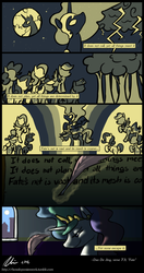 Size: 674x1280 | Tagged: safe, artist:rwl, nightmare moon, princess celestia, princess luna, g4, chinese, comic, quote