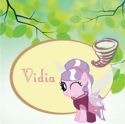 Size: 413x411 | Tagged: safe, artist:kimomo, diamond tiara, fairy, g4, disney fairies, fairy wings, nightmare night, vidia, wings