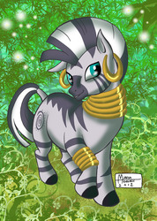 Size: 2484x3492 | Tagged: safe, artist:runningwolf-mirari, zecora, zebra, g4