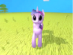 Size: 300x225 | Tagged: safe, twilight sparkle, g4, 3d, animated, cloud, female, grass, jumping, shadow, sky, sun, tree