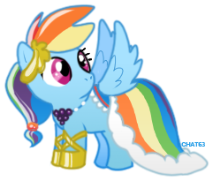 Size: 241x205 | Tagged: safe, artist:chat63, rainbow dash, pegasus, pony, g4, chibi, clothes, dress, female, mare, simple background, solo, transparent background