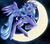 Size: 903x801 | Tagged: safe, artist:watergleam, princess luna, alicorn, pony, g4, crescent moon, female, mare, moon, s1 luna, solo