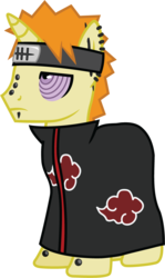 Size: 599x1008 | Tagged: safe, artist:ah-darnit, pony, akatsuki, naruto, pain (naruto), ponified, simple background, solo, transparent background, vector