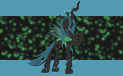 Size: 2560x1600 | Tagged: safe, artist:alicehumansacrifice0, queen chrysalis, changeling, changeling queen, g4, crown, female, flat colors, jewelry, regalia, solo, wallpaper