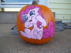 Size: 4288x3216 | Tagged: safe, artist:ceraine, halloween, holiday, irl, jack-o-lantern, paint, photo, pumpkin