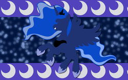 Size: 2560x1600 | Tagged: safe, artist:alicehumansacrifice0, princess luna, pony, g4, female, lineless, solo, wallpaper