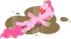 Size: 4000x2246 | Tagged: safe, artist:stinkehund, pinkie pie, g4, my little pony: friendship is magic, the return of harmony, chocolate, chocolate rain, simple background, transparent background, vector