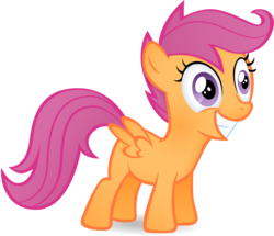 Size: 4000x3436 | Tagged: safe, artist:stinkehund, scootaloo, pony, g4, female, grin, happy, high res, simple background, smiling, solo, transparent background, vector