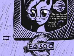 Size: 900x675 | Tagged: safe, artist:arrkhal, princess luna, pony, g4, 1984, monochrome