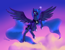 Size: 1300x1000 | Tagged: safe, artist:rarewhitewolf, artist:wolfehstuff, princess luna, pony, g4, female, solo