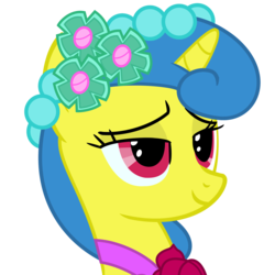 Size: 3000x3000 | Tagged: safe, artist:longsummer, lemon hearts, pony, unicorn, g4, female, horn, simple background, solo, transparent background, vector