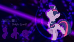 Size: 1920x1080 | Tagged: safe, artist:toruviel, twilight sparkle, g4, dancing, vector, wallpaper