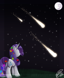 Size: 1400x1700 | Tagged: safe, artist:familyof6, rarity, pony, g4, butt, gem, moon, plot, solo