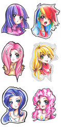 Size: 640x1348 | Tagged: safe, artist:oshiz, applejack, fluttershy, pinkie pie, rainbow dash, rarity, twilight sparkle, human, g4, clothes, humanized, mane six, simple background, white background