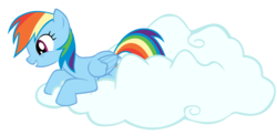 Size: 4000x1967 | Tagged: safe, artist:stinkehund, rainbow dash, pony, g4, cloud, female, simple background, solo, transparent background, vector