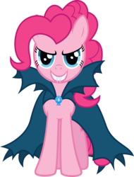 Size: 4550x6000 | Tagged: safe, artist:newlunaticrepublic, pinkie pie, vampire, g4, absurd resolution, simple background, transparent background, vector