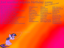 Size: 800x600 | Tagged: safe, apple bloom, applejack, big macintosh, bon bon, braeburn, carrot top, cheerilee, daring do, derpy hooves, dj pon-3, doctor whooves, fancypants, fleur-de-lis, fluttershy, golden harvest, lyra heartstrings, octavia melody, pinkie pie, princess cadance, princess celestia, princess luna, queen chrysalis, rainbow dash, rarity, roseluck, scootaloo, shining armor, spike, sweetie belle, sweetie drops, time turner, trixie, twilight sparkle, vinyl scratch, zecora, earth pony, pony, g4, birthday game, exploitable meme, male, meme, stallion