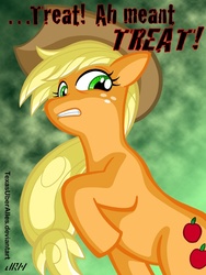 Size: 540x720 | Tagged: safe, artist:texasuberalles, applejack, earth pony, pony, g4, cowboy hat, female, halloween, hat, mare, solo