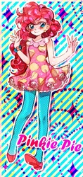 Size: 376x797 | Tagged: safe, artist:ttt, pinkie pie, human, g4, earring, female, humanized, pixiv, solo