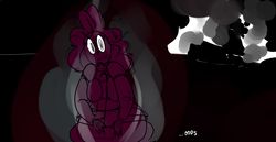 Size: 1212x624 | Tagged: safe, artist:ross irving, pinkie pie, human, g4, accident, humanized, party cannon
