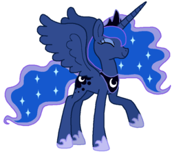 Size: 769x693 | Tagged: safe, artist:heartinarosebud, princess luna, pony, g4, eyes closed, female, simple background, solo