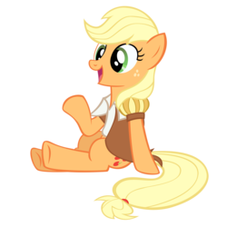 Size: 5000x5000 | Tagged: safe, artist:broneill95, applejack, smart cookie, g4, absurd resolution, simple background, sitting, transparent background, vector