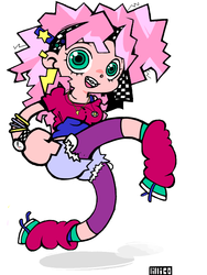 Size: 480x640 | Tagged: safe, artist:child-of-neglect, cheerilee, human, g4, 80s, 80s cheerilee, braces, female, humanized, leg warmers, solo